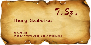Thury Szabolcs névjegykártya