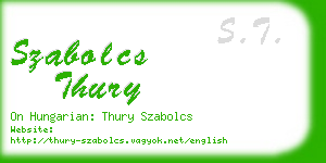 szabolcs thury business card